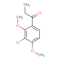 Chemical structure of 1-(3-chloro-2,4-dimethoxyphenyl)propan-1-one - CSSB00013551122