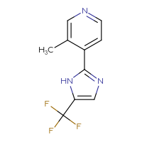 Chemical structure of 3-methyl-4-[5-(trifluoromethyl)-1H-imidazol-2-yl]pyridine - CSSB02316546279