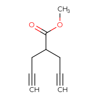 Chemical structure of methyl 2-(prop-2-yn-1-yl)pent-4-ynoate - CSSB00016205169