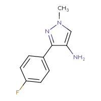 Chemical structure of 3-(4-fluorophenyl)-1-methyl-1H-pyrazol-4-amine - CSSB00013204381