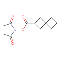 Chemical structure of 2,5-dioxopyrrolidin-1-yl spiro[3.3]heptane-2-carboxylate - CSSB00129251228