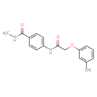 Chemical structure of N-methyl-4-[2-(3-methylphenoxy)acetamido]benzamide - CSSB00026297260