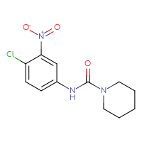 Chemical structure of N-(4-chloro-3-nitrophenyl)piperidine-1-carboxamide - CSSB00020606895