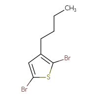 Chemical structure of 2,5-dibromo-3-butylthiophene - CSSB00009827940