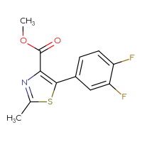 Chemical structure of methyl 5-(3,4-difluorophenyl)-2-methyl-1,3-thiazole-4-carboxylate - CSSB06582718365
