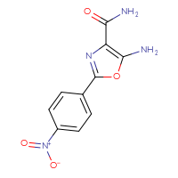 Chemical structure of 5-amino-2-(4-nitrophenyl)-1,3-oxazole-4-carboxamide - CSSB00015198808
