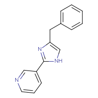 Chemical structure of 3-(4-benzyl-1H-imidazol-2-yl)pyridine - CSSB21298174484
