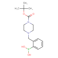 Chemical structure of [2-({4-[(tert-butoxy)carbonyl]piperazin-1-yl}methyl)phenyl]boronic acid - CSSB00015193208