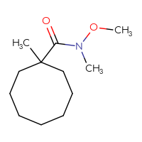 Chemical structure of N-methoxy-N,1-dimethylcyclooctane-1-carboxamide - CSSB00158602580