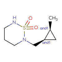 Chemical structure of rac-2-{[(1R,2S)-2-methylcyclopropyl]methyl}-1λ⁶,2,6-thiadiazinane-1,1-dione - CSMB20980894440