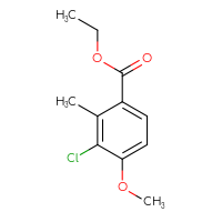 Chemical structure of ethyl 3-chloro-4-methoxy-2-methylbenzoate - CSSB00135244860