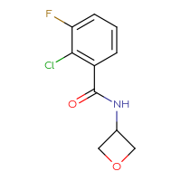 Chemical structure of 2-chloro-3-fluoro-N-(oxetan-3-yl)benzamide - CSSB00012925680