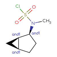 Chemical structure of rac-N-[(1R,2S,5S)-bicyclo[3.1.0]hexan-2-yl]-N-methylsulfamoyl chloride - CSSB21291564426