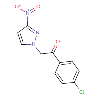 Chemical structure of 1-(4-chlorophenyl)-2-(3-nitro-1H-pyrazol-1-yl)ethan-1-one - CSSB00003255151
