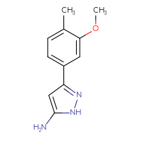 Chemical structure of 3-(3-methoxy-4-methylphenyl)-1H-pyrazol-5-amine - CSSB00011225231
