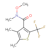 Chemical structure of N-methoxy-N,4,5-trimethyl-2-(trifluoromethyl)thiophene-3-carboxamide - CSSB21151590966
