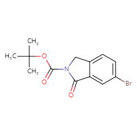 Chemical structure of tert-butyl 6-bromo-1-oxo-2,3-dihydro-1H-isoindole-2-carboxylate - CSSB00010997273