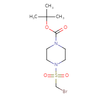 Chemical structure of tert-butyl 4-bromomethanesulfonylpiperazine-1-carboxylate - CSSB00000695997