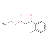 Chemical structure of ethyl 3-(2-iodophenyl)-3-oxopropanoate - CSSB00009827859