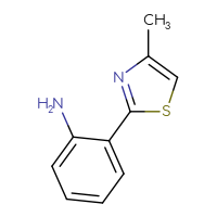 Chemical structure of 2-(4-methyl-1,3-thiazol-2-yl)aniline - CSSB00000242292