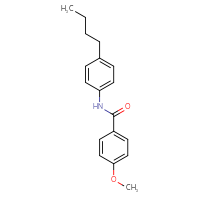 Chemical structure of N-(4-butylphenyl)-4-methoxybenzamide - CSSB00046228484