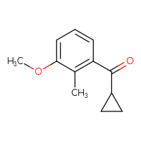 Chemical structure of cyclopropyl(3-methoxy-2-methylphenyl)methanone - CSSB00022044625