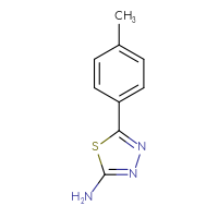 Chemical structure of 5-(4-methylphenyl)-1,3,4-thiadiazol-2-amine - CSSB00000185905