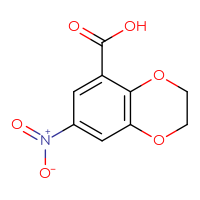 Chemical structure of 7-nitro-2,3-dihydro-1,4-benzodioxine-5-carboxylic acid - CSSB00000750584