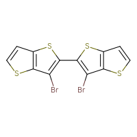 Chemical structure of 3-bromo-2-{3-bromothieno[3,2-b]thiophen-2-yl}thieno[3,2-b]thiophene - CSSB00134615892
