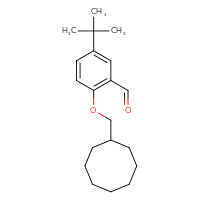 Chemical structure of 5-tert-butyl-2-(cyclooctylmethoxy)benzaldehyde - CSSB21349244088