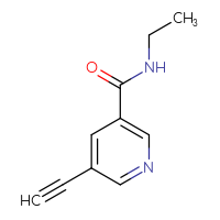 Chemical structure of N-ethyl-5-ethynylpyridine-3-carboxamide - CSSB00010379234