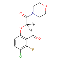 Chemical structure of 3-chloro-2-fluoro-6-[2-(morpholin-4-yl)-2-oxo(1,1-²H₂)ethoxy]benzaldehyde - CSSB21331807330