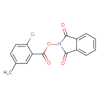 Chemical structure of 1,3-dioxo-2,3-dihydro-1H-isoindol-2-yl 2-chloro-5-methylbenzoate - CSSB00133015410