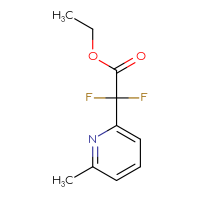 Chemical structure of ethyl 2,2-difluoro-2-(6-methylpyridin-2-yl)acetate - CSSB00010163662