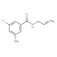 Chemical structure of 3-amino-5-fluoro-N-(prop-2-en-1-yl)benzamide - CSSB00012941503