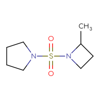 Chemical structure of 1-[(2-methylazetidin-1-yl)sulfonyl]pyrrolidine - CSMB06358924531