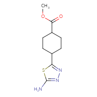 Chemical structure of methyl 4-(5-amino-1,3,4-thiadiazol-2-yl)cyclohexane-1-carboxylate - CSSB14994926024