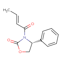Chemical structure of (4R)-3-[(2E)-but-2-enoyl]-4-phenyl-1,3-oxazolidin-2-one - CSSB00025706315