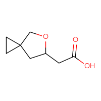 Chemical structure of 2-{5-oxaspiro[2.4]heptan-6-yl}acetic acid - CSSS00021649624