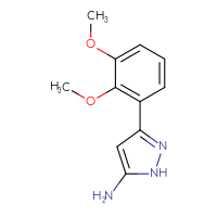 Chemical structure of 3-(2,3-dimethoxyphenyl)-1H-pyrazol-5-amine - CSSB00000299820