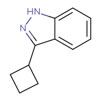 Chemical structure of 3-cyclobutyl-1H-indazole - CSSB00028958644