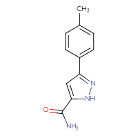 Chemical structure of 3-(4-methylphenyl)-1H-pyrazole-5-carboxamide - CSSB00074283268