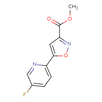 Chemical structure of methyl 5-(5-fluoropyridin-2-yl)-1,2-oxazole-3-carboxylate - CSSB00135414110