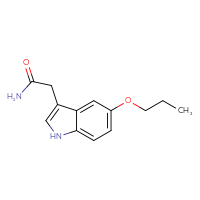 Chemical structure of 2-(5-propoxy-1H-indol-3-yl)acetamide - CSSB01148676138