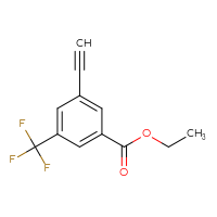 Chemical structure of ethyl 3-ethynyl-5-(trifluoromethyl)benzoate - CSSB05010802602