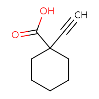 Chemical structure of 1-ethynylcyclohexane-1-carboxylic acid - CSSB00009926206