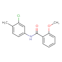 Chemical structure of N-(3-chloro-4-methylphenyl)-2-methoxybenzamide - CSSB00046124371