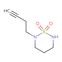 Chemical structure of 2-(but-3-yn-1-yl)-1λ⁶,2,6-thiadiazinane-1,1-dione - CSMB00015926018