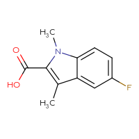 Chemical structure of 5-fluoro-1,3-dimethyl-1H-indole-2-carboxylic acid - CSSB00000123070
