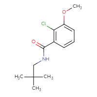 Chemical structure of 2-chloro-N-(2,2-dimethylpropyl)-3-methoxybenzamide - CSSB06402203893